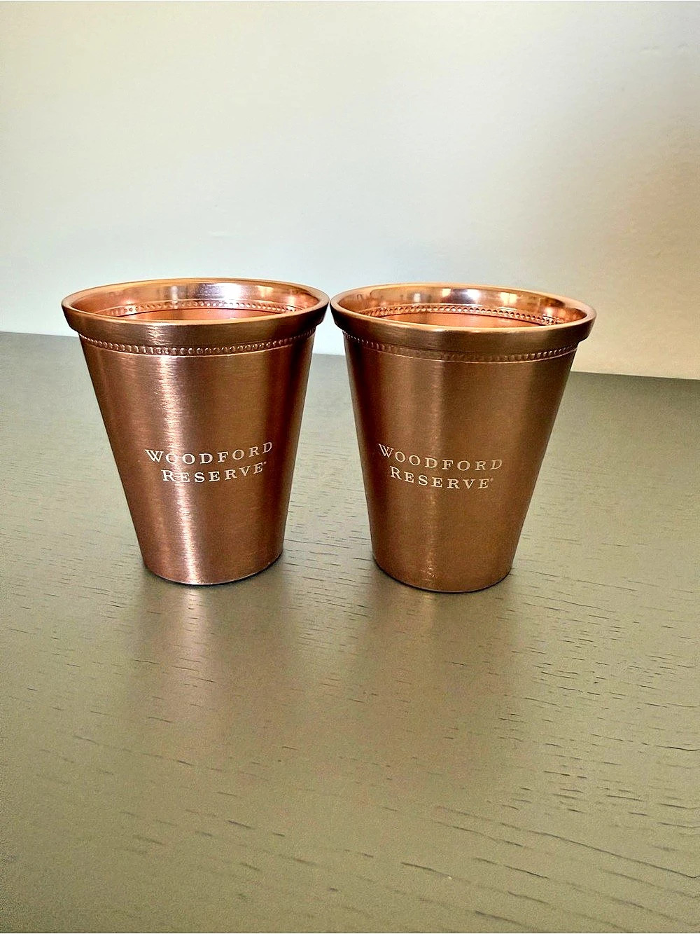 Woodford Reserve Copper Mint Julep Cup Set of 2
